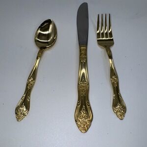 VINTAGE FLATWARE 24 SANGO gold electroplate SNF1‎ service for 8